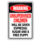 Espresso, Sugar And A Free Puppy Aluminum Metal Sign