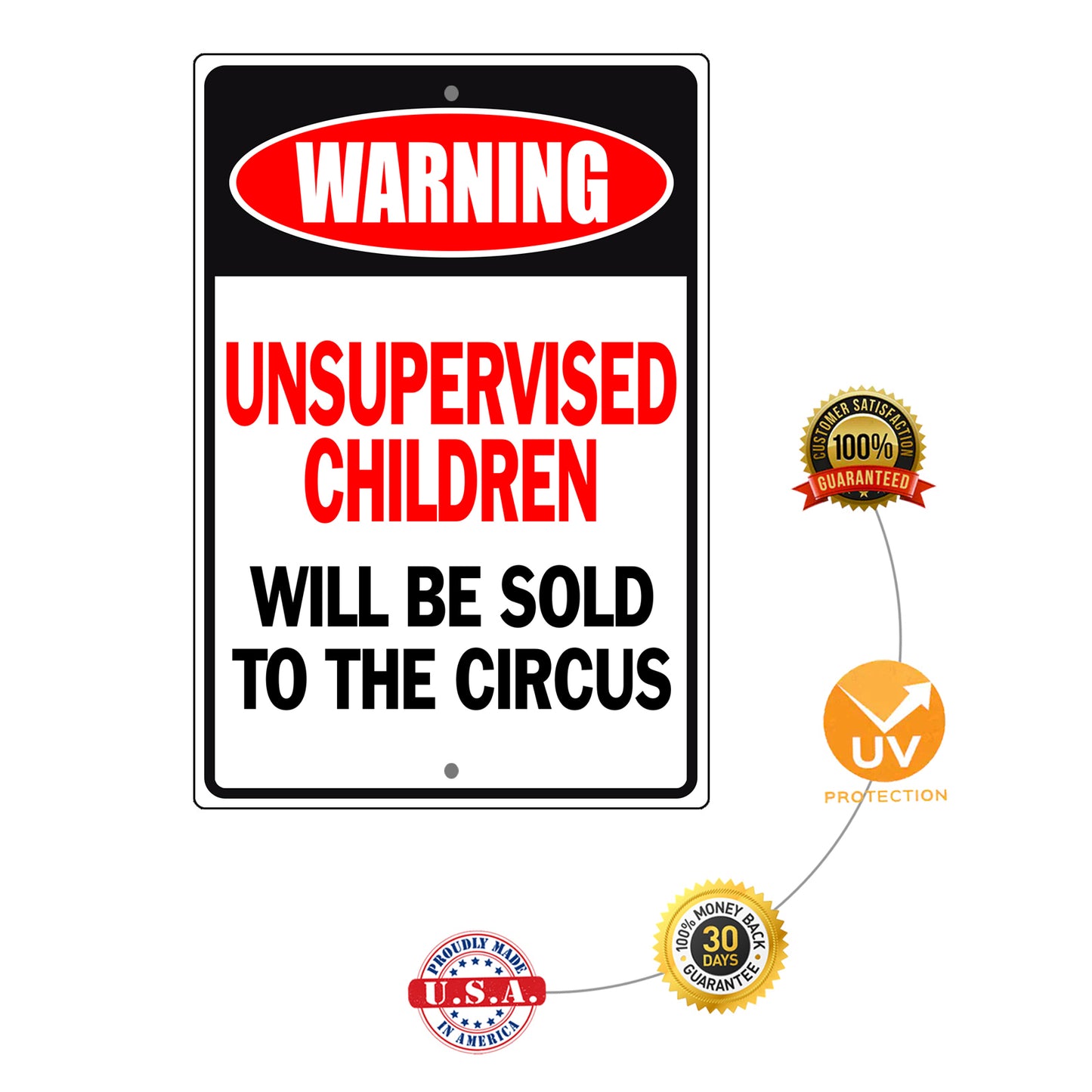 Will Be Sold To The Circus Aluminum Metal Sign