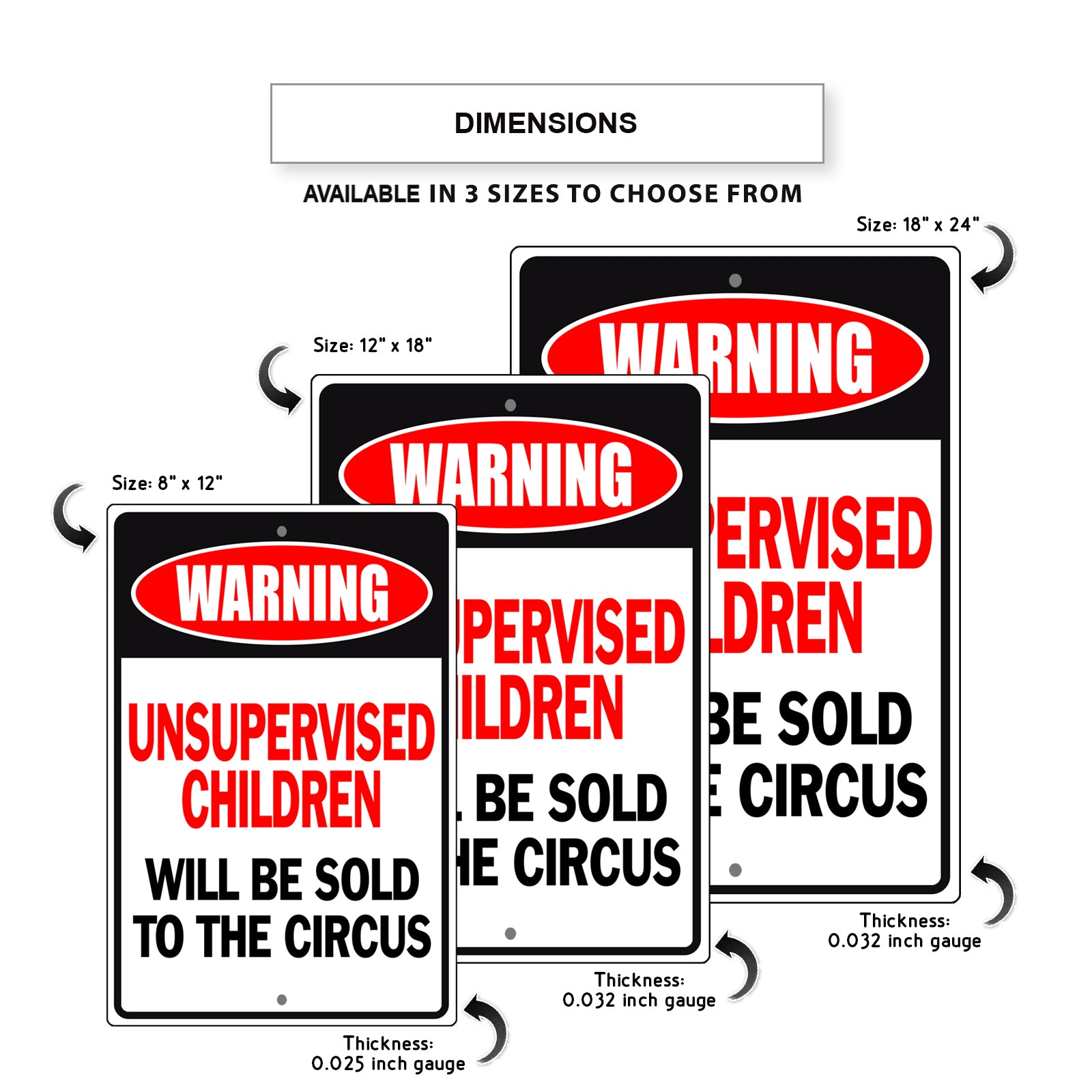 Will Be Sold To The Circus Aluminum Metal Sign