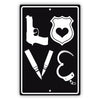Love Policeman Vector Aluminum Metal Sign