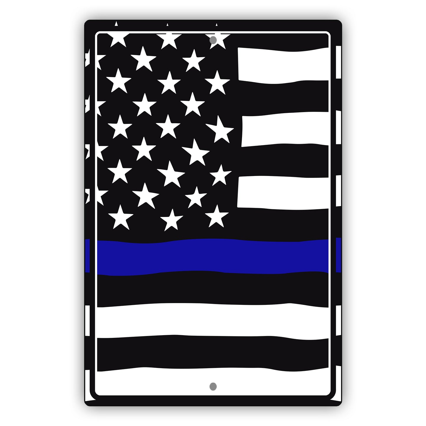 America-Police-Flag-Aluminum-Metal-Sign