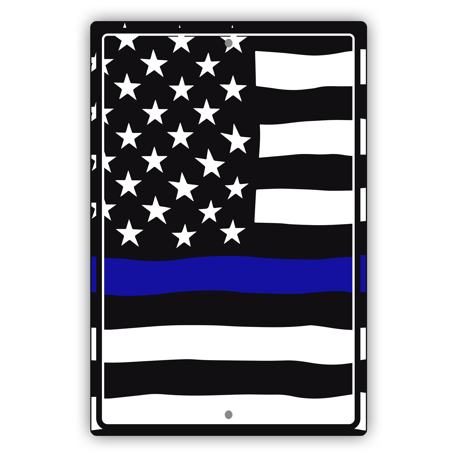 America-Police-Flag-Aluminum-Metal-Sign