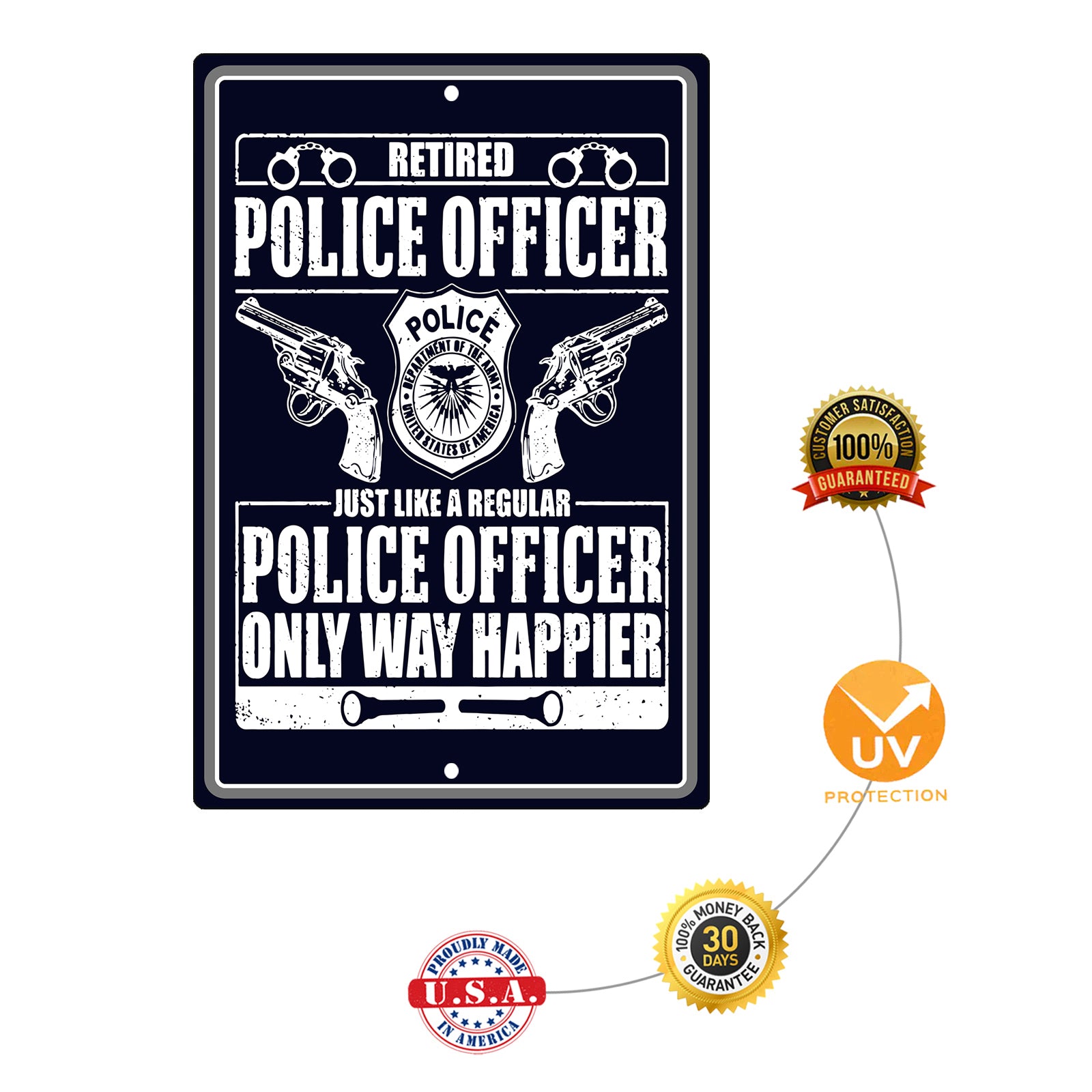 Retired-Police-Officer-Aluminum-Metal-Sign