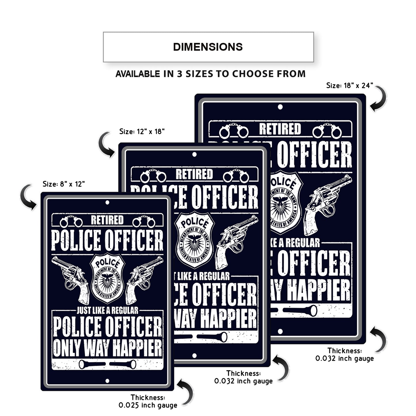 Retired-Police-Officer-Aluminum-Metal-Sign