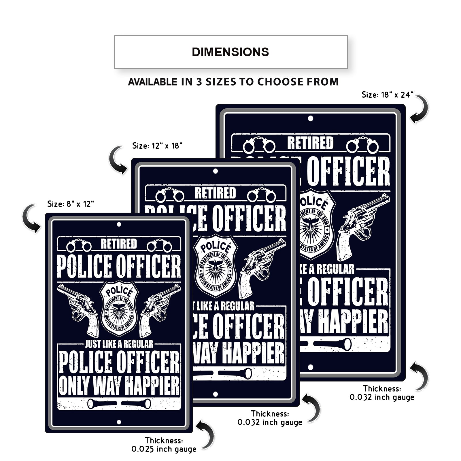 Retired-Police-Officer-Aluminum-Metal-Sign