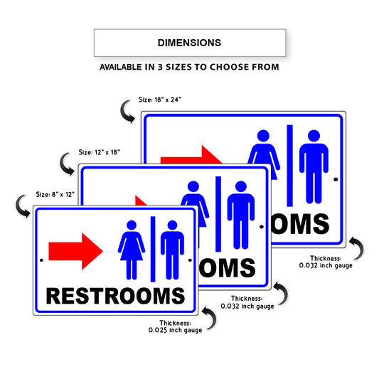 Restrooms-Right-Side-Aluminum-Metal-Sign
