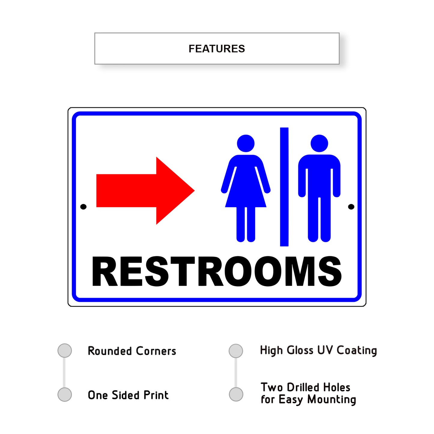 Restrooms-Right-Side-Aluminum-Metal-Sign