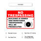 No Trespassing Building Is Armed And Monitored Trespassers Aluminum Metal Sign