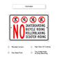 No Skateboarding Bicycle Riding Rollerblading Scooter Riding Aluminum Metal Sign