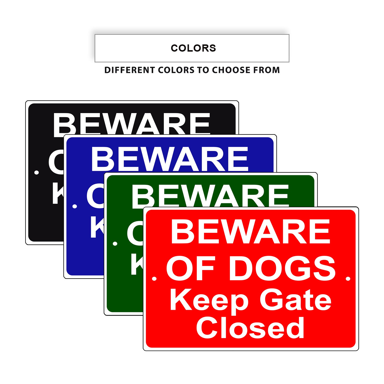 Beware Of Dogs Keep Gate Closed Aluminum Metal Sign