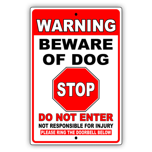 Please Ring The Doorbell Below Aluminum Metal Sign