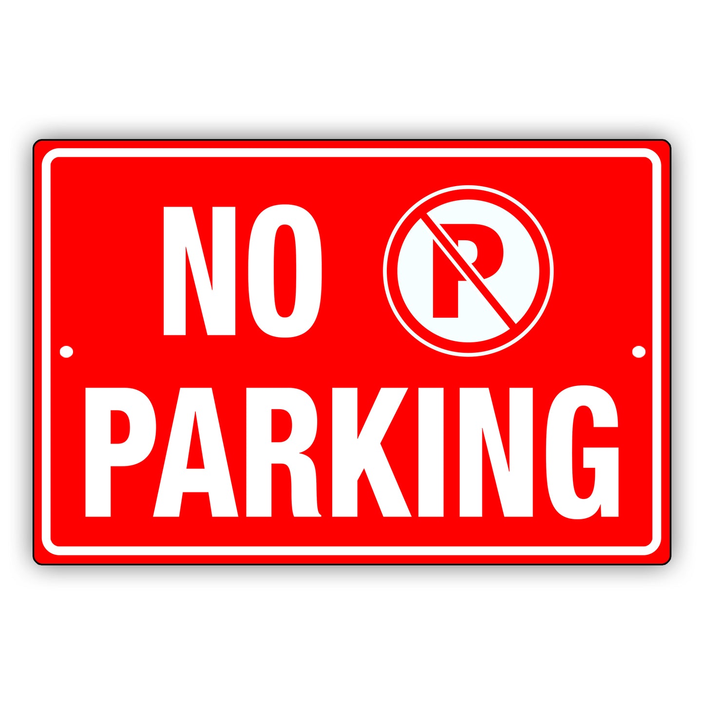No parking aluminum metal sign