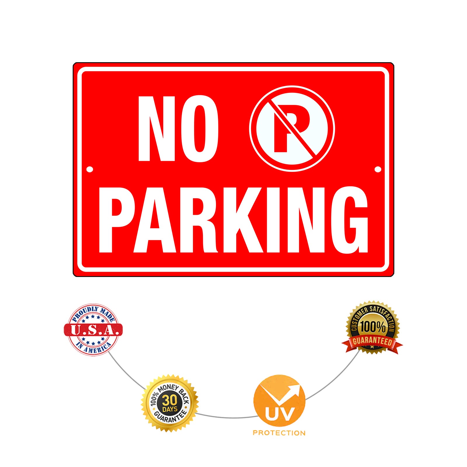 No parking aluminum metal sign