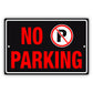 No parking aluminum metal sign