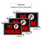 No parking aluminum metal sign
