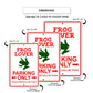 Frog lover parking only violators will be toad aluminum metal sign