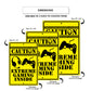 Caution extreme gaming inside aluminum metal sign