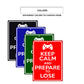 Keep calm and prepare to lose aluminum metal sign