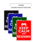 Keep calm and respawn aluminum metal sign