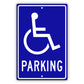 Parking aluminum metal sign