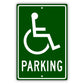 Parking aluminum metal sign