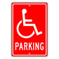 Parking aluminum metal sign