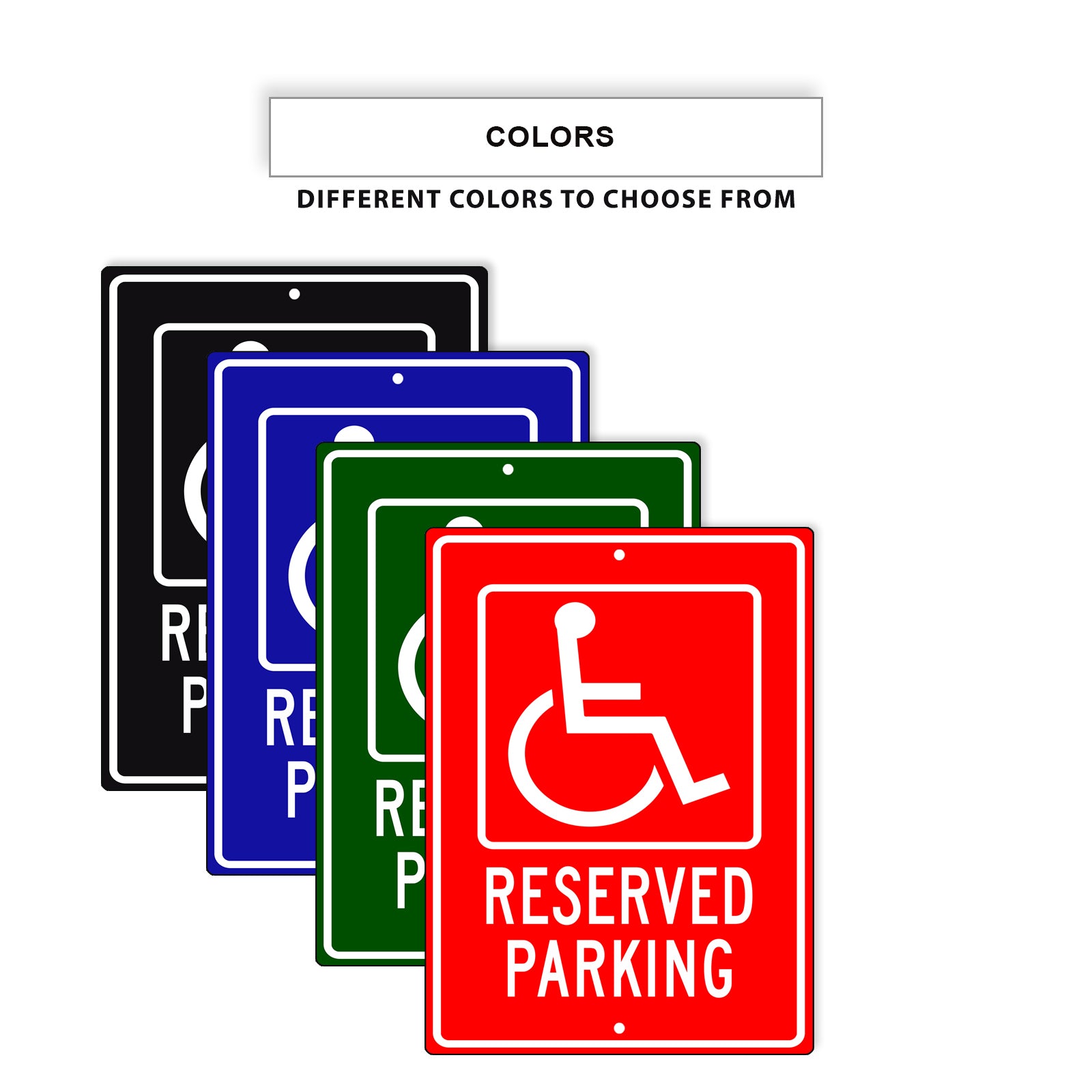 Reserved parking aluminum metal sign