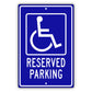 Reserved parking aluminum metal sign