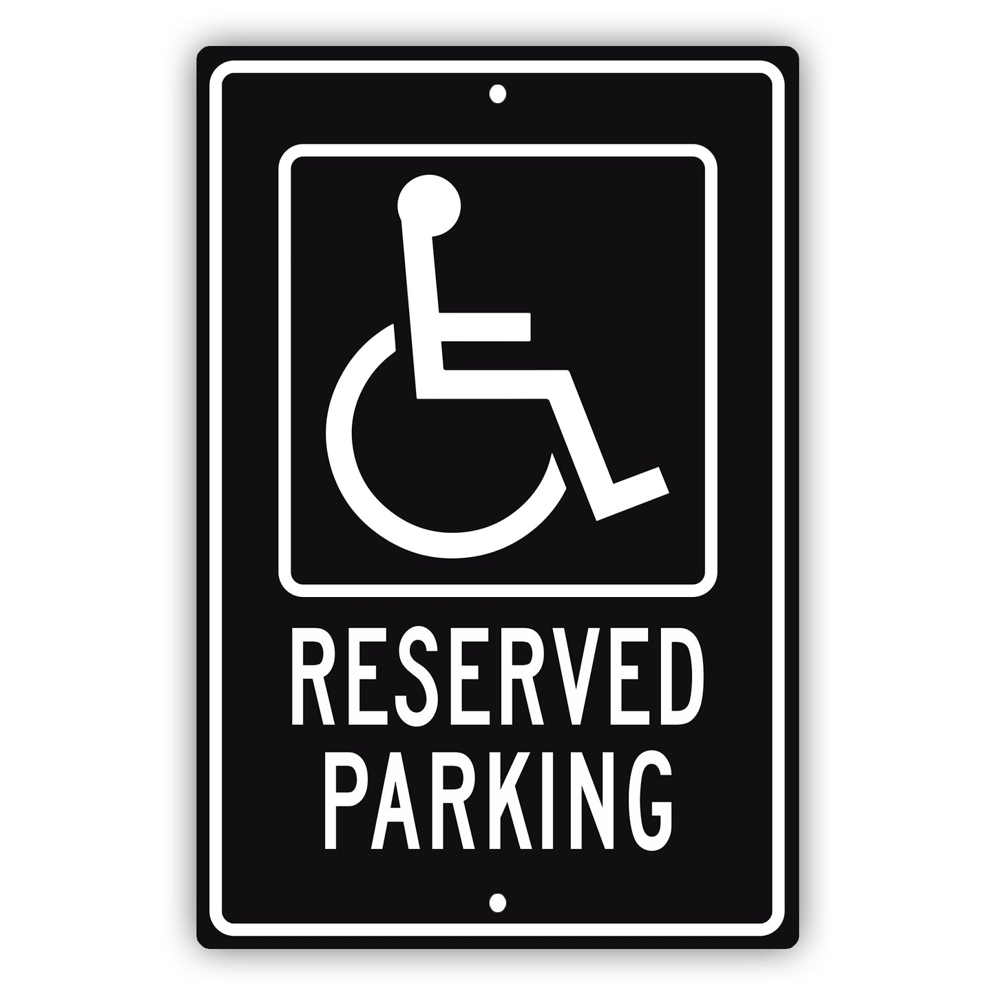 Reserved parking aluminum metal sign
