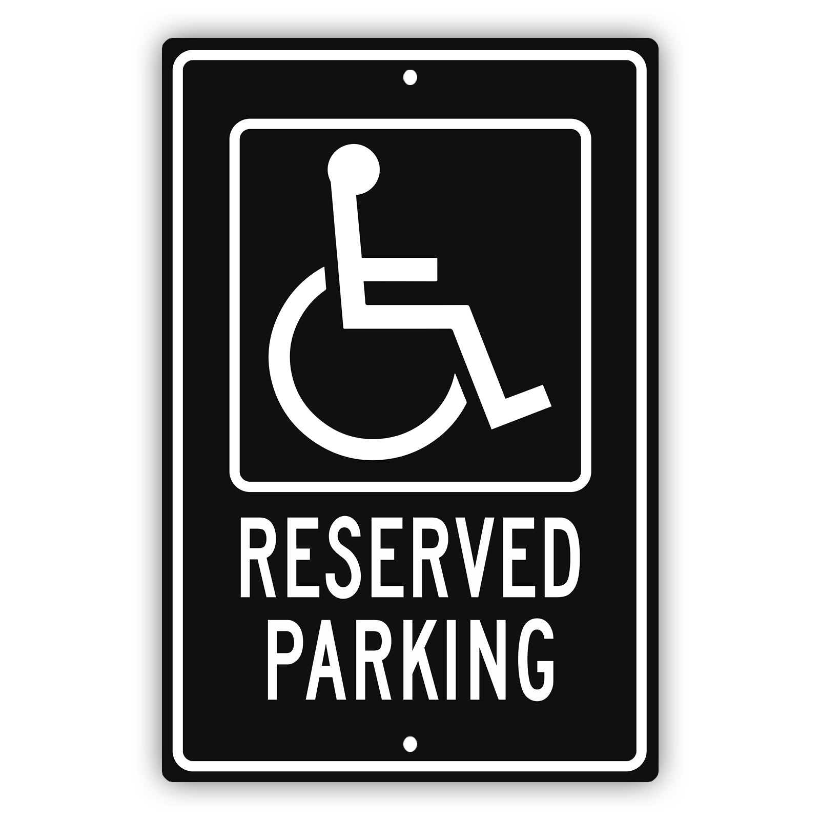 Reserved parking aluminum metal sign