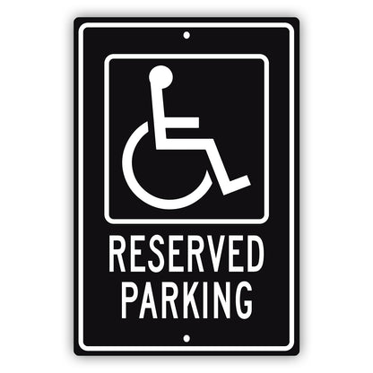 Reserved parking aluminum metal sign