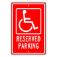 Reserved parking aluminum metal sign