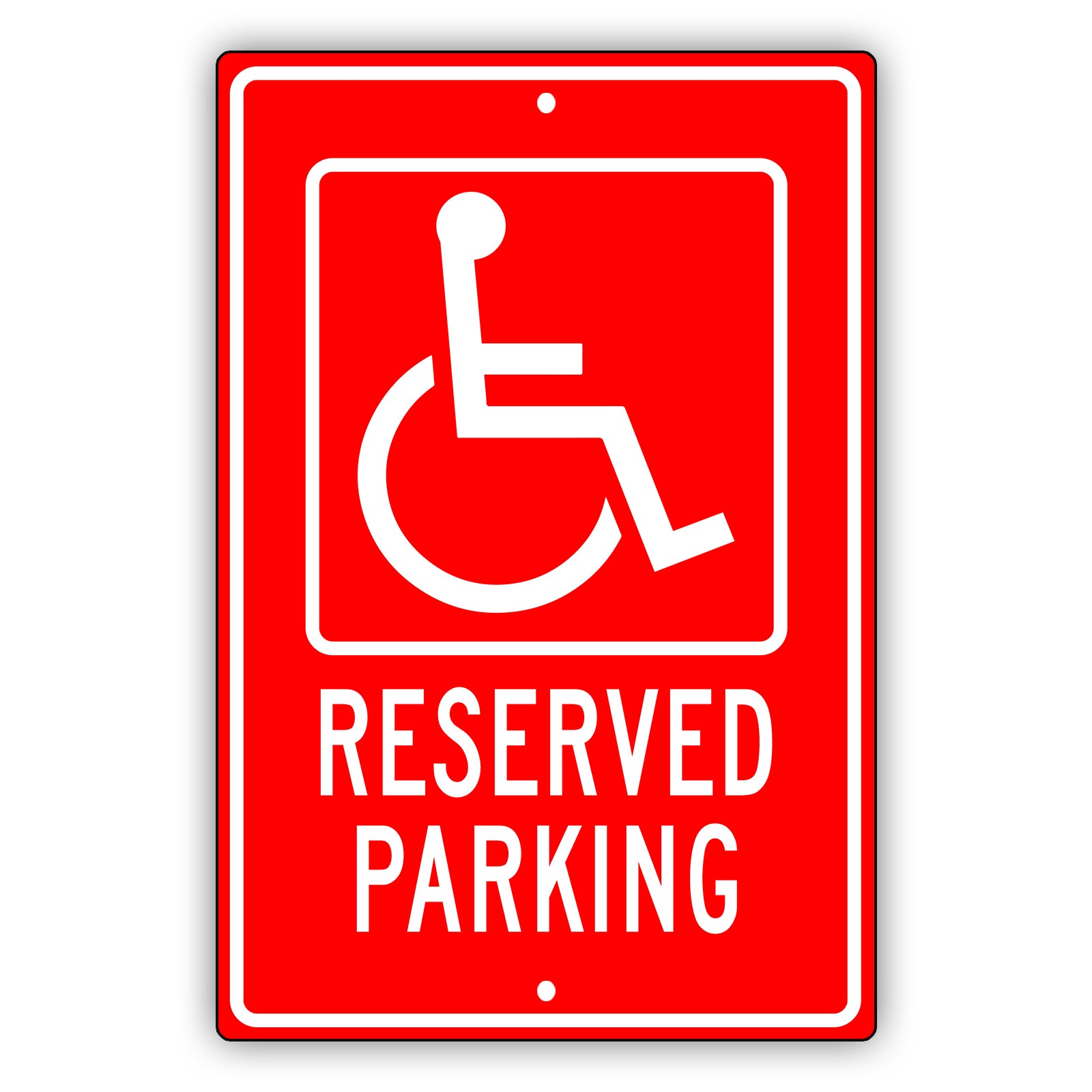 Reserved parking aluminum metal sign