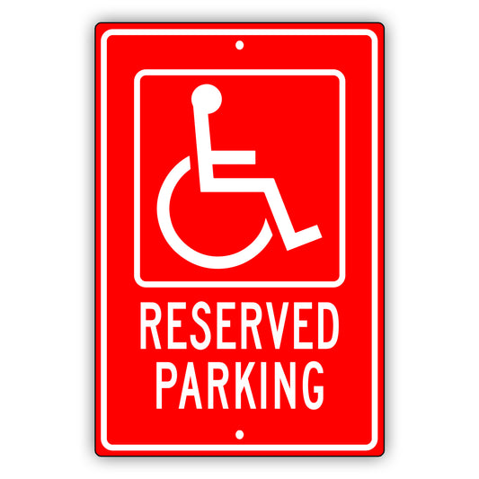 Reserved parking aluminum metal sign