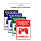 Reserved parking for gamers aluminum metal sign