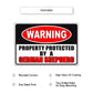 Warning property protected by a german shepherd aluminum metal sign