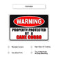 Warning property protected by a cane corso aluminum metal sign