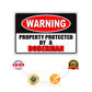 Warning property protected by a doberman aluminum metal sign