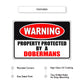 Warning property protected by a dobermans aluminum metal sign