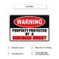 Warning property protected by a siberian husky aluminum metal sign