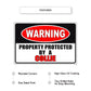 Warning property protected by a collie aluminum metal sign