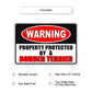 Warning property protected by a border terrier aluminum metal sign