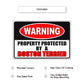 Warning property protected by a boston terrier aluminum metal sign