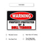 Warning property protected by a bull terrier aluminum metal sign