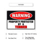 Warning property protected by a terrier aluminum metal sign