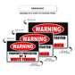 Warning property protected by a white terrier aluminum metal sign
