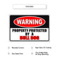 Warning property protected by a bull dog aluminum metal sign