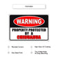 Warning property protected by a chihuahua aluminum metal sign