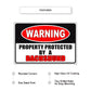 Warning property protected by a dachshund aluminum metal sign