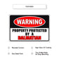 Warning property protected by a dalmatian aluminum metal sign